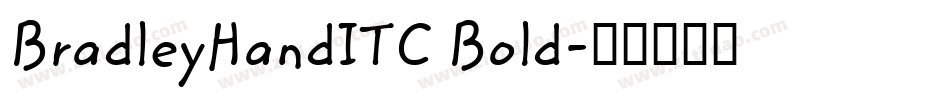 BradleyHandITC Bold字体转换